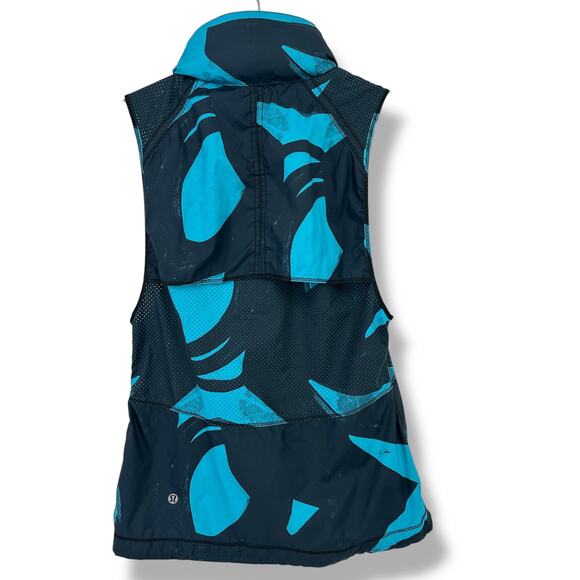 Lululemon Pack-It Vest Womens Size 4 Back Spin Stroke Peacock Blue Black - Picture 4 of 10